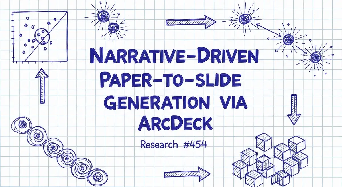 יצירת שקפים ממאמר (Paper-to-Slide) מוכוונת-נרטיב באמצעות ArcDeck